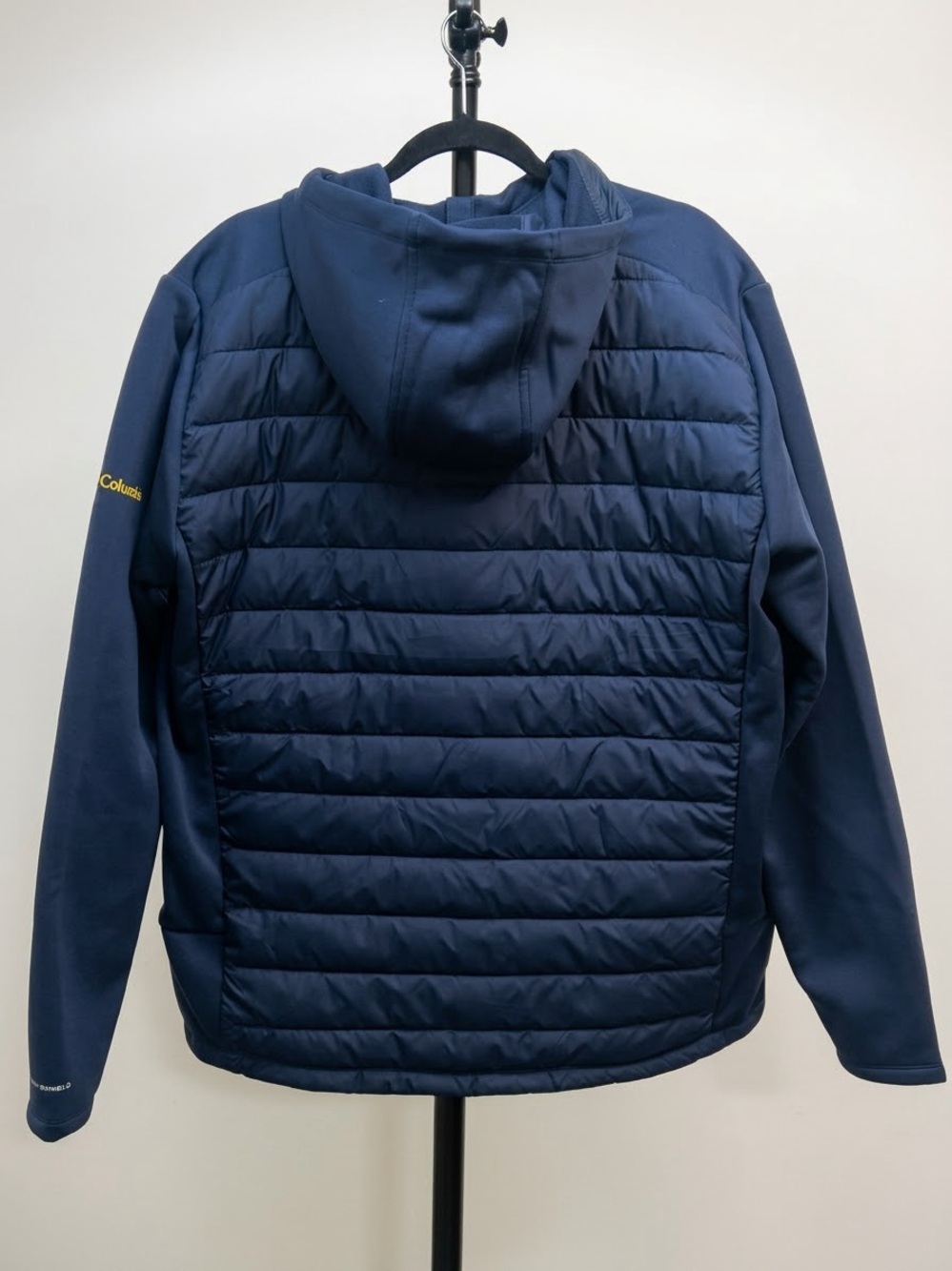 Columbia Michigan Wolverines Omni-Shield Hooded Jacket Men’s XL Blue/Yellow - Picture 2 of 9